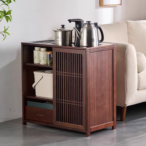 移动茶水柜茶室实木茶桌烧水壶一体泡茶台客厅茶吧机边柜茶车