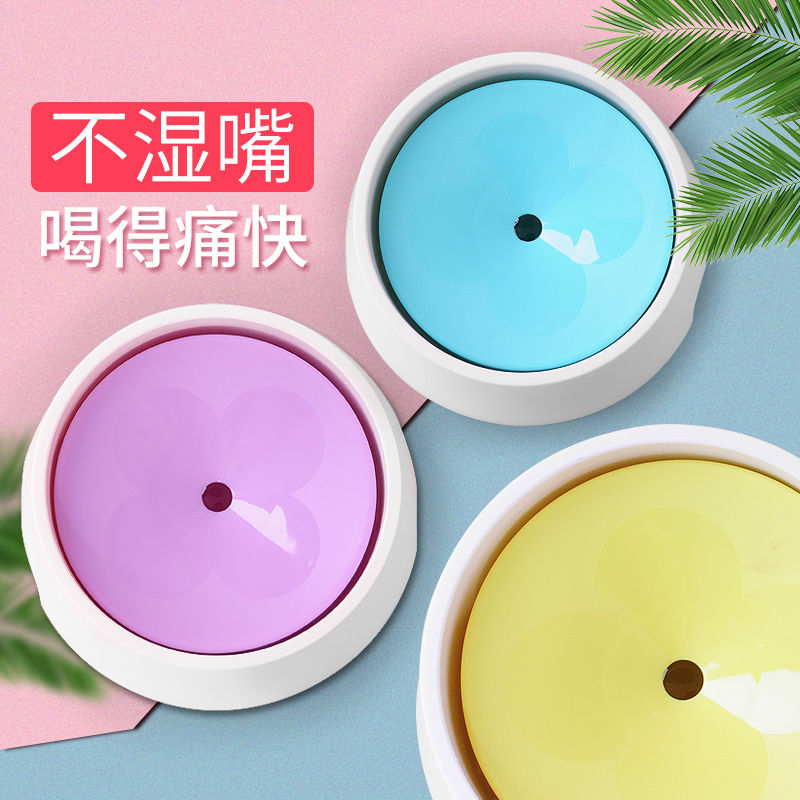 狗狗喝水器水盆不湿嘴饮水猫咪水碗防溅防打翻漂浮力宠物狗碗狗盆