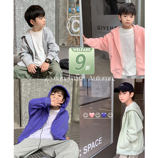 源源家童装秋装男k童外套连帽2023新款儿童开衫宝宝上衣男孩洋派