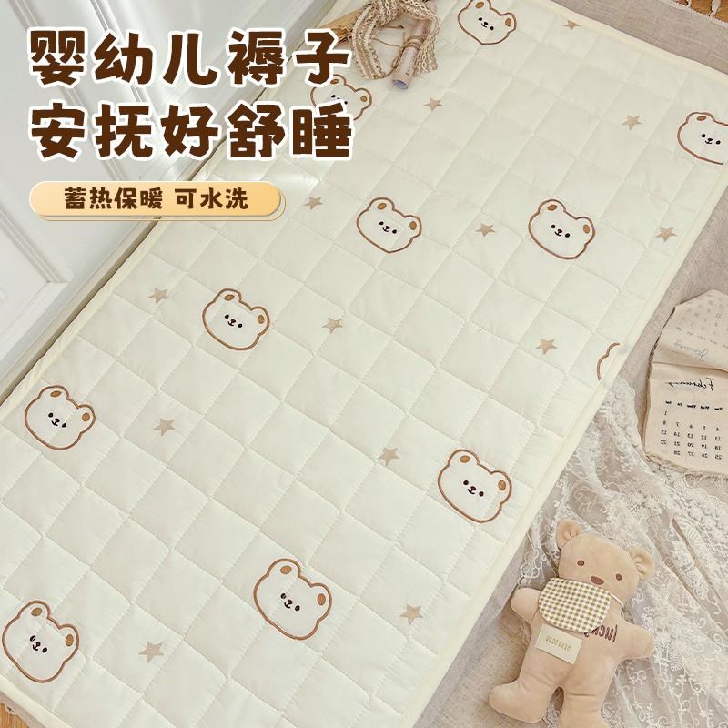 婴儿床单纯棉a类新生婴儿床垫褥子冬季加厚拼接床床单全棉儿童