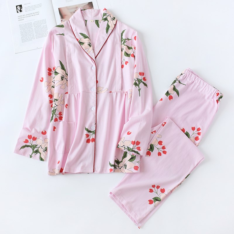 大码纯棉月子服200斤产后哺乳装坐月子9月份10宽松春秋款孕妇睡衣