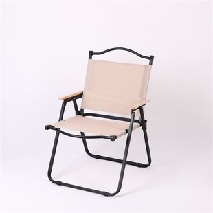 新款户外克米特i椅露营便携折叠靠背椅 野营榉木扶手沙滩椅子
