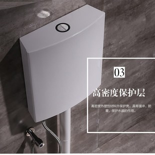 n蹲便器蹲坑大便器冲水箱节水大小按冲水器工 卫浴节能超薄挂墙式