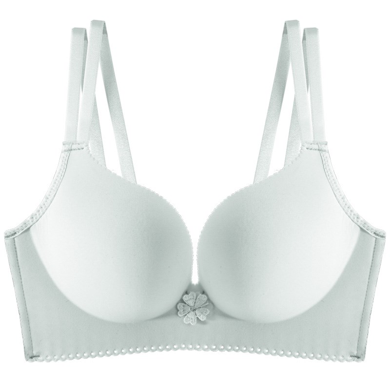 新款无痕9cm内衣女小胸聚拢文胸显大无钢圈光面加厚超厚胸罩套装