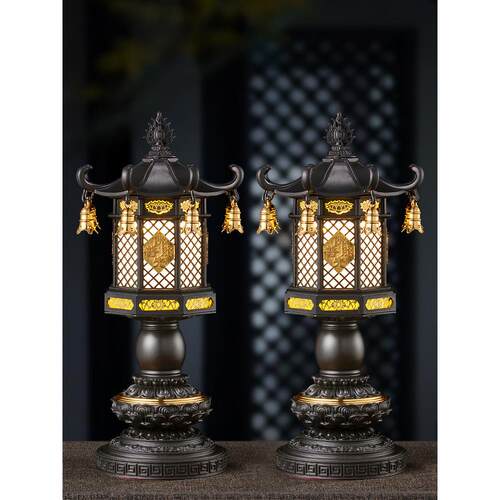 长明灯外挂佛祖莲花灯佛祖灯前灯Led神台灯佛寺莲花福宫灯