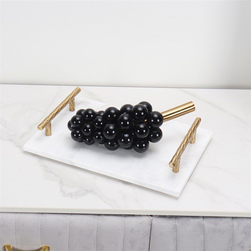 北欧轻奢风大理石葡萄摆件客厅茶几电视柜现代简约高档家居装饰品