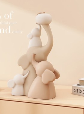 大象桌面摆件高级感小众家居饰品玄关客厅电视酒柜装饰品乔迁礼物