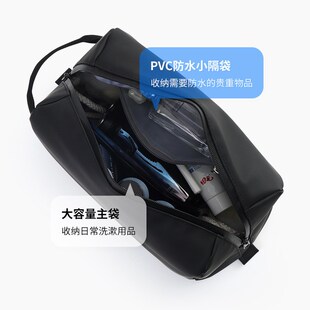 皮革游泳收纳包干湿分离包男款 备 防水便携双层手拎包收纳包游泳装