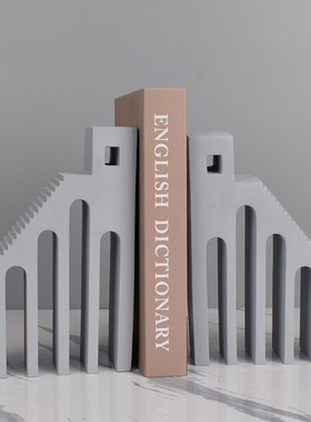 简约现代客厅电视柜橱窗轻奢家居饰品样板房创意书档书靠书立摆件