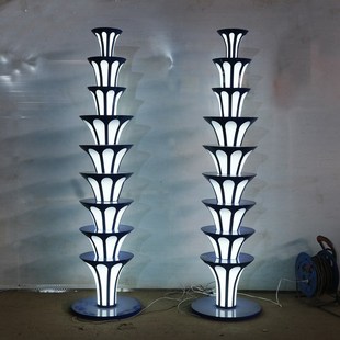 新款婚庆铁艺道具九重海洋灯塔装饰摆件展厅婚礼堂改造