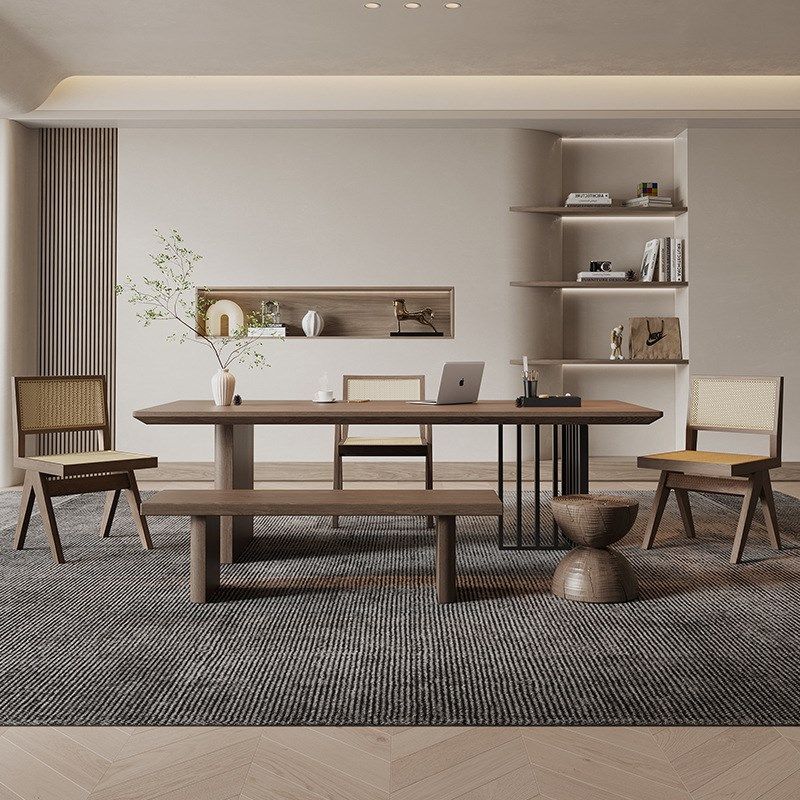 实木会议桌现代简约多人办公桌洽谈桌大型长条全实木办公桌椅组合,居家布艺,办公桌垫,淘宝优惠券,粉丝福利购,淘宝优惠卷