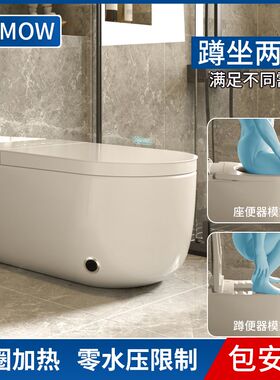 智能蹲坐两用马桶家用一体式双用坐便H器卫生间可蹲可坐便器二合