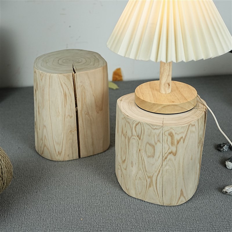 天然木桩摆件底座杉木矮凳实木墩子树桩木头桩子花架户外木墩原木