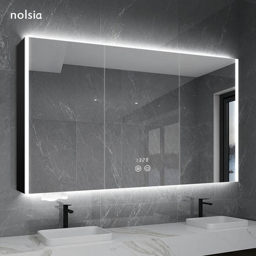 卫生间镜柜单独挂墙式镜箱挂墙式智能浴室柜镜收纳洗漱台镜子收纳