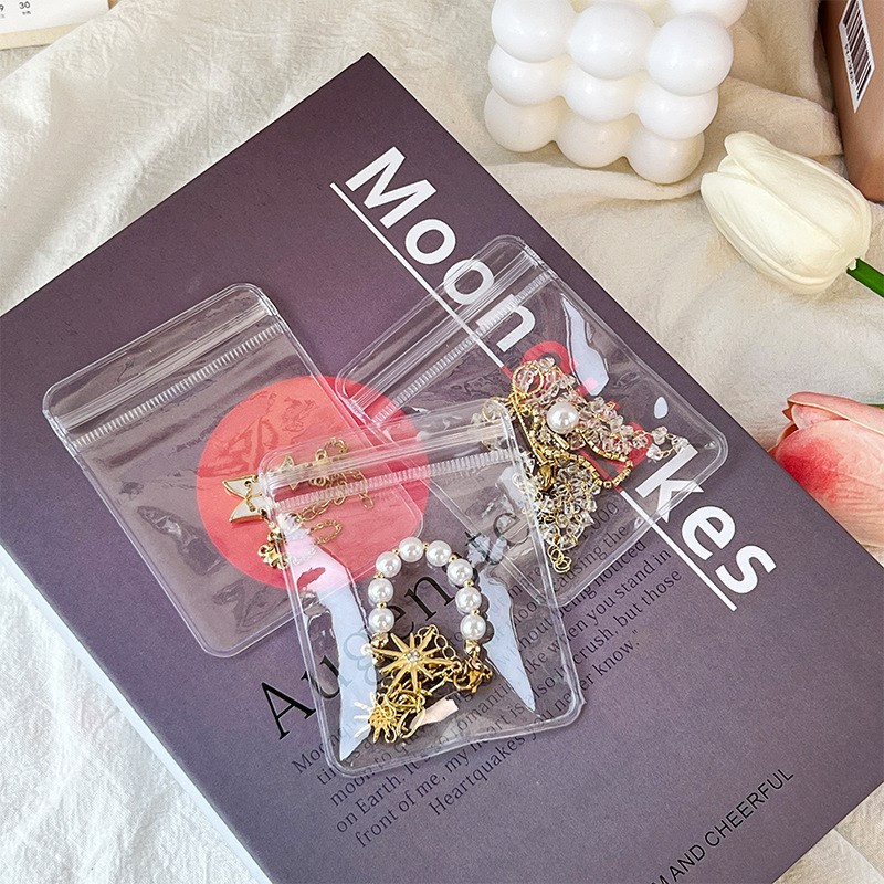 便携防氧化首饰袋密封袋防尘耳环耳钉透明袋项链饰品a5活页收纳册