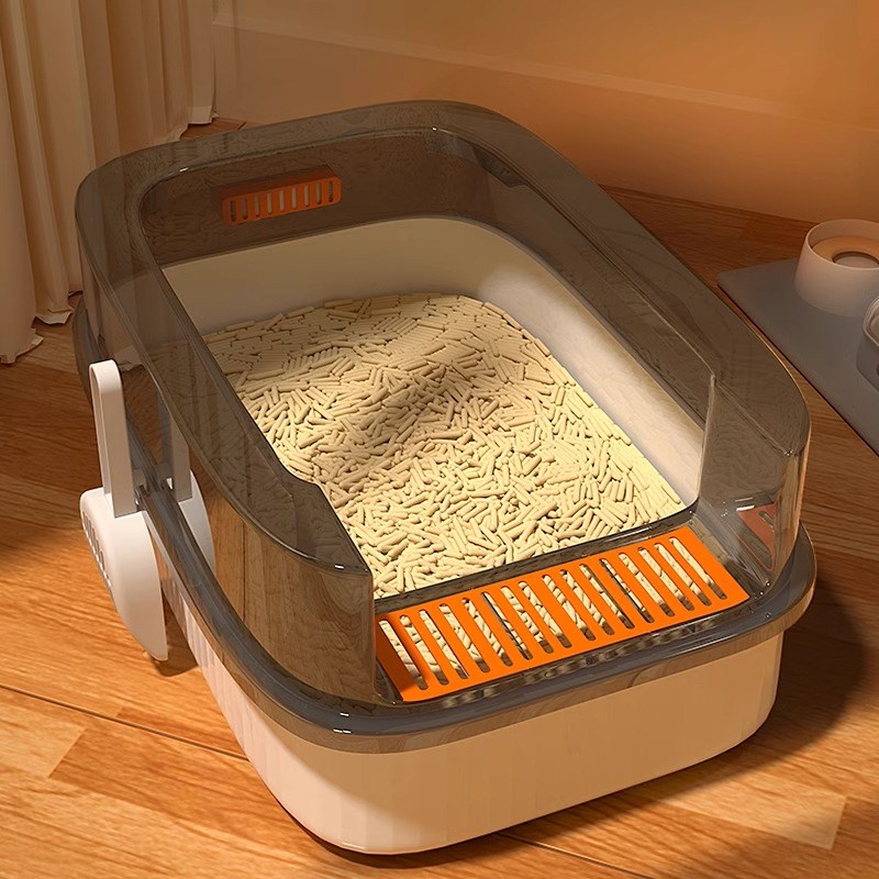 猫砂盆超大号全开放式防外溅免清理2024新款半封闭式宠物猫用厕所