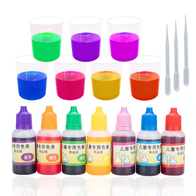科学小套装专用调非食用色素儿童实验颜色颜料混合三原色教具幼儿