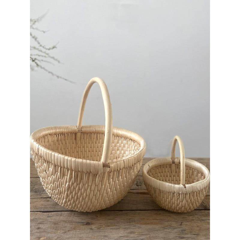 藤编笸箩柳编收纳筐果篮小提篮田园乡村手工编织针线筐水果干箢子,收纳整理,其他收纳篮,淘宝优惠券,粉丝福利购,淘宝优惠卷