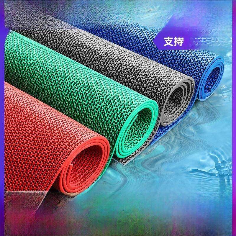 防滑垫橡塑网状漏水塑胶地板地垫橡胶塑料pvc地毯泳池防尘垫透底