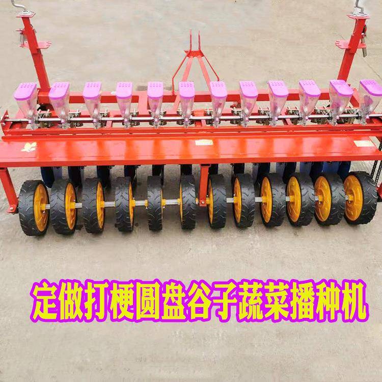 芝麻播种机众鑫定做谷物播种施肥机新款圆盘桨腿免耕施肥精播机