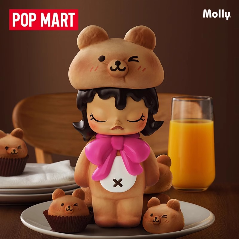 泡泡玛特Molly面包脑袋盲盒