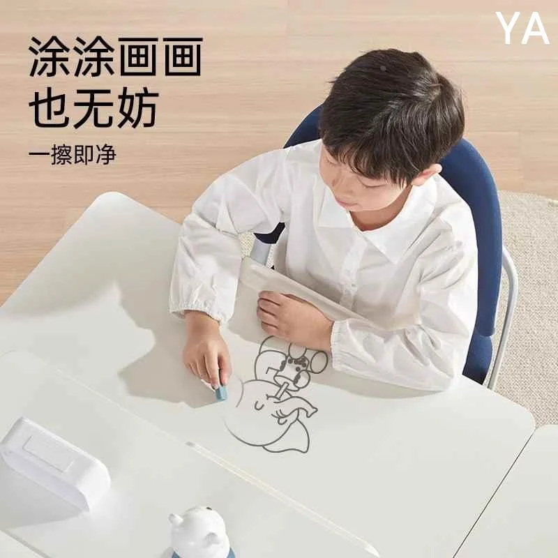 护童儿童可升降学习桌现代简约大白桌平面桌小学生家用写字新款