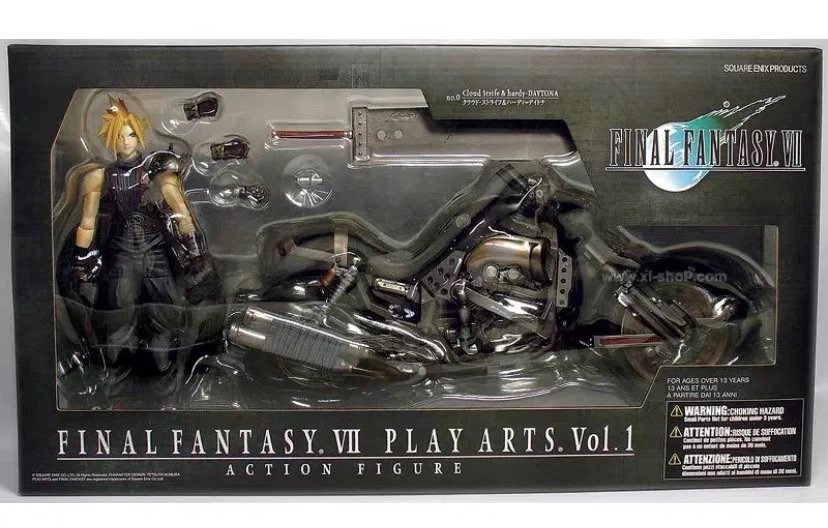 全新现货 play arts改 pa改 最终幻想7 克劳德 摩托车
