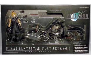 全新现货 play arts改 pa改 最终幻想7 克劳德 摩托车