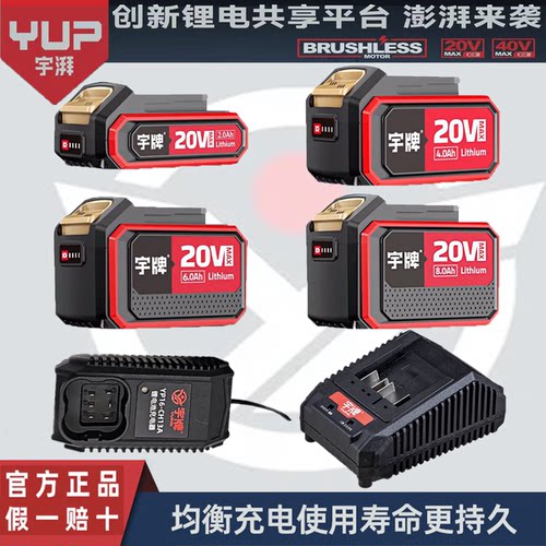宇牌20V锂电池快充充电器通用