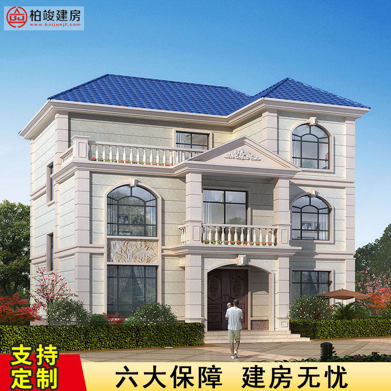 bjjf3625三层欧式别墅设计图纸全套乡村小洋楼新农村自建房经济型