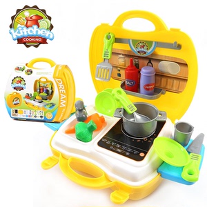 包邮 儿童仿真工具箱 仿真厨房 水果超市手提箱 3-6岁过家家玩具