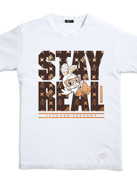 五月天阿信潮牌SR金色璀璨兔兔t恤 十周年系列短袖休闲时尚情侣款