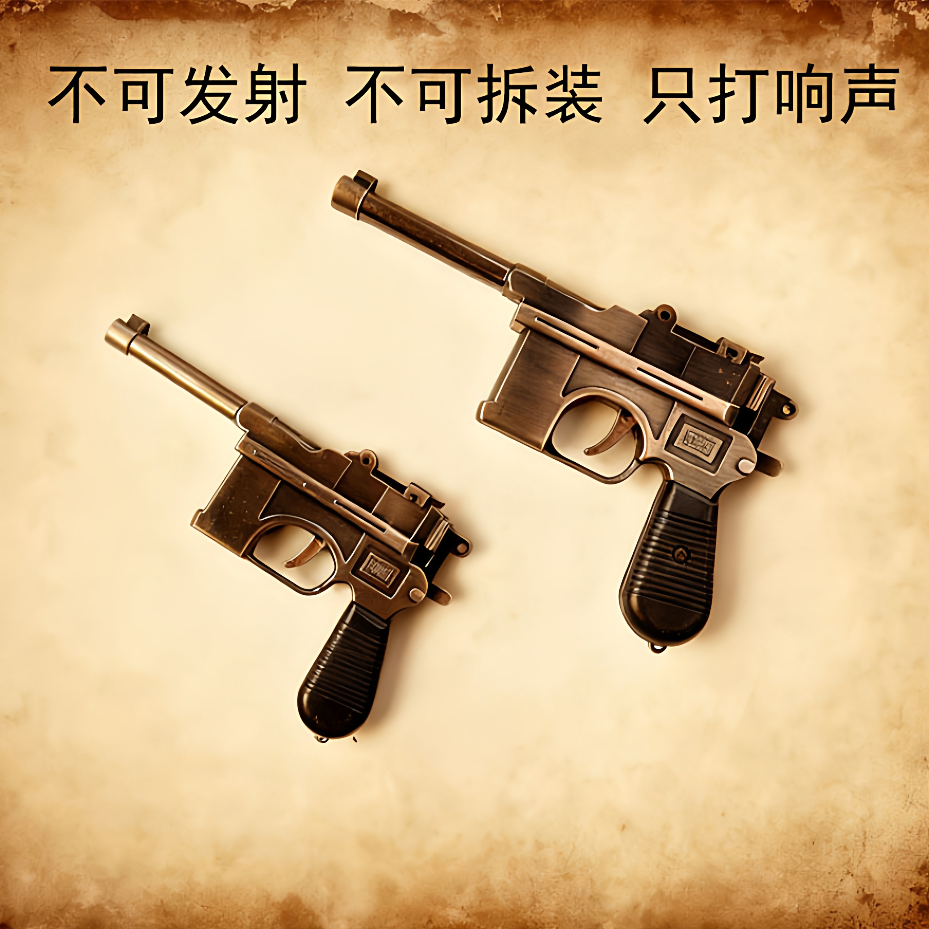 全金属塑料毛瑟驳壳手枪模型