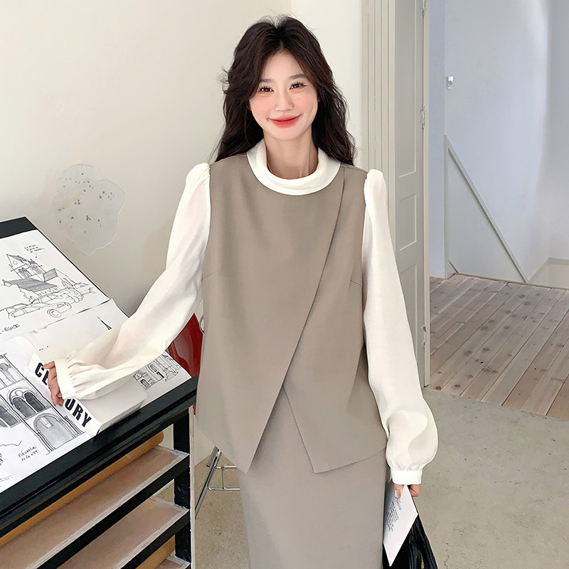 【档口有货】浅卡其轻熟风两件套2C079-2532-p165-k248,女装套装/套裙,2C079