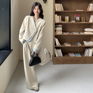【档口有货】杏色假两件西装西裤两件套2C079-2537-p175-k258图片