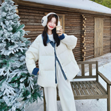 【上新】拼接牛仔一手长双色羽绒服(50绒)079-4579-p270-k408，女装羽绒服，2C079