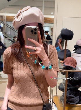 55-58cm CA4LA BRA02269 花びらベレー 秋冬纯羊毛丝绒花朵贝雷帽