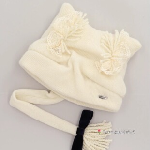 CAM12014 CA4LA 60cm 柔软针织帽 NEKO 可爱立体猫耳 UCHINO