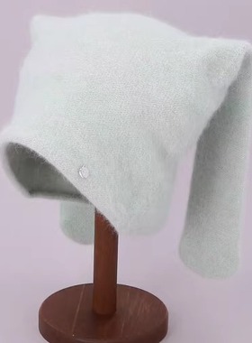 56-61cm CA4LA SHK01197 LAPIN WATCH 秋 冬羊毛 可爱兔耳 针织帽