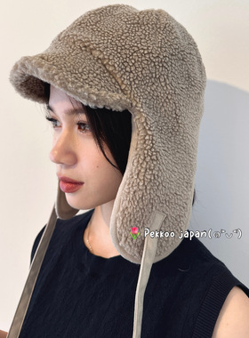 国现 sucre kaya COB2406 24新款 羊羔毛飞行帽 两面用 日本制