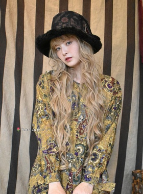 57.5cm Barairo L-008349 Paisley crochet 秋冬毛绒保暖渔夫帽