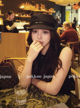 58.5cm CA4LA TOZ00126 MARIUS 春夏平顶报童帽皮带鸭舌帽