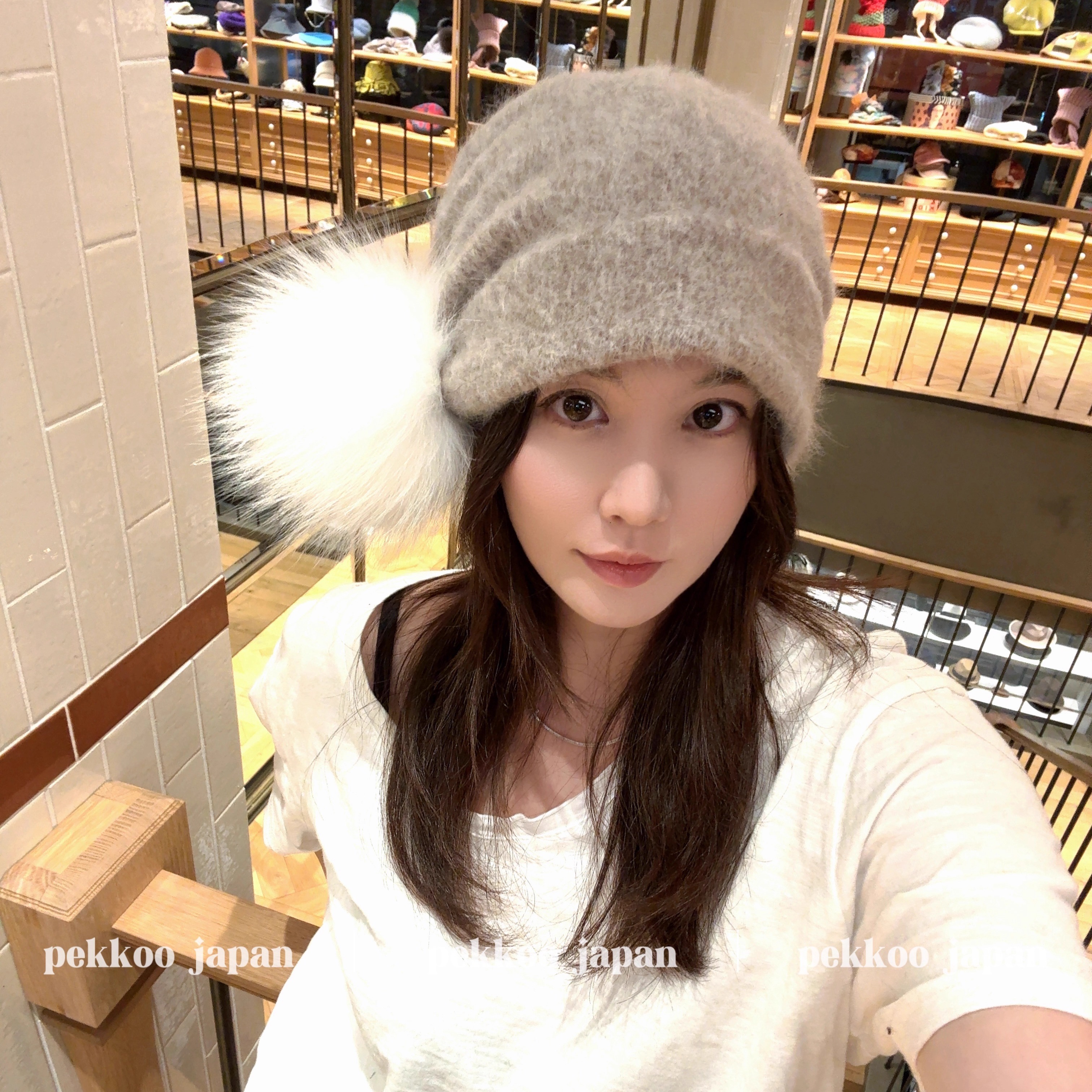 CA4LASHK01261毛球针织帽