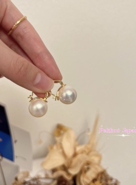 日本ins品牌 店主款 国现 cene 珍珠耳钉 金色 百搭优雅款