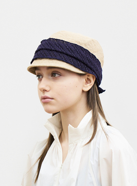 56.5-57.5cm mature ha MJT-037 春夏 小帽檐丝带鸭舌帽 日本制