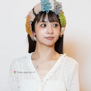 CAM30074 IRODORI 秋冬新款 个性 CA4LA 时尚 拼接保暖发带 59cm