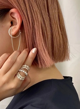 日本代购 Flavour独特蕾丝设计 小众设计师风格 蕾丝耳环项链324