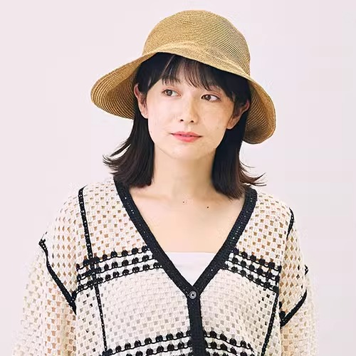 CA4LATOZ00080蝴蝶结遮阳草帽