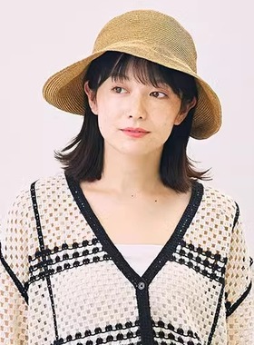 可手洗 58.5cm CA4LA TOZ00080 ULLICA 优雅蝴蝶结缎带 遮阳草帽