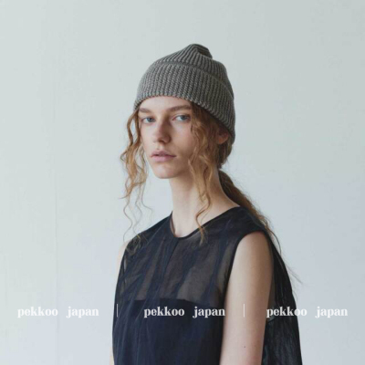 57.5-59cm mature ha.MLK-052 亚麻卷边冷帽 knit cap linen silk